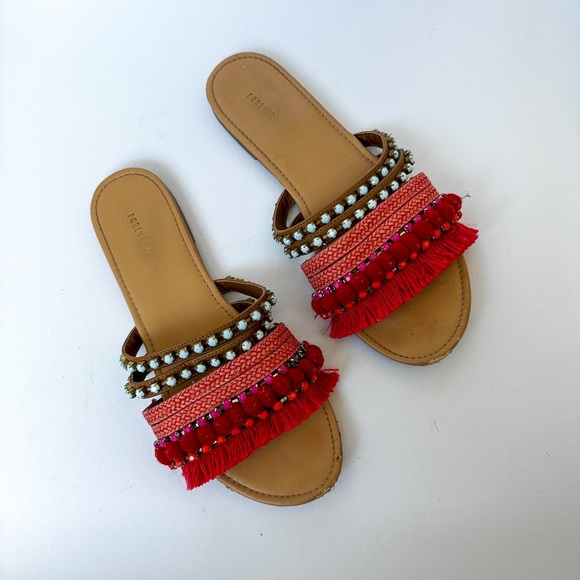 Forever 21 fringe sandals size 9 - Picture 8 of 8